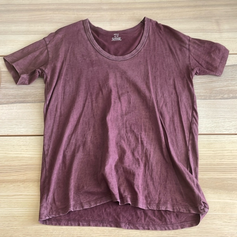 Purple Aerie Scoopneck Boyfriend Tshirt